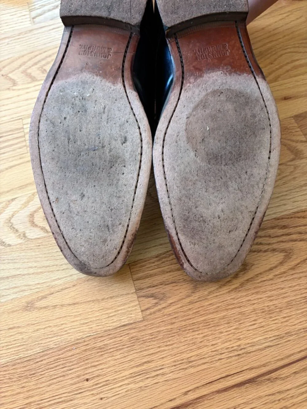 Johnston & Murphy Bradford Cap Toe Black Dress Shoes - size 13